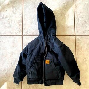 Kids Black Carhartt Jacket XXS In great condition